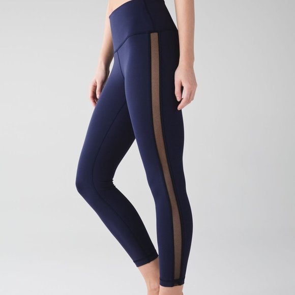 Lululemon High Times Pant (Wing Mesh) Deep Navy - Picture 1 of 6